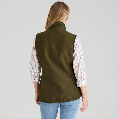Olive green Ridgeline’s Monarch Gilet women’s vest for outdoor adventures