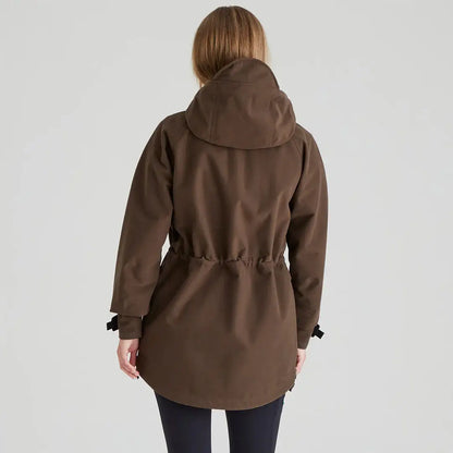 Brown hooded parka from Ridgeline Womens Monsoon Classic Smock perfect for rainy days
