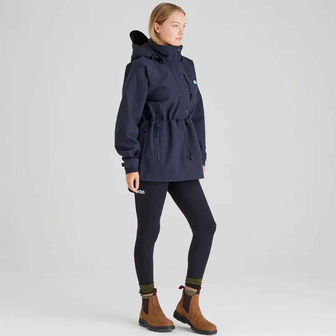 Woman’s navy hooded jacket from the Ridgeline Womens Monsoon Classic Smock collection