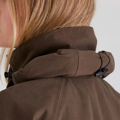 Brown hooded jacket from the Ridgeline Womens Monsoon Classic Smock collection