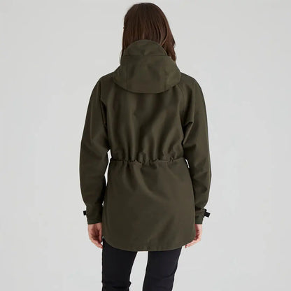 Olive green hooded jacket from Ridgeline Womens Monsoon Classic Smock in Deep Forest