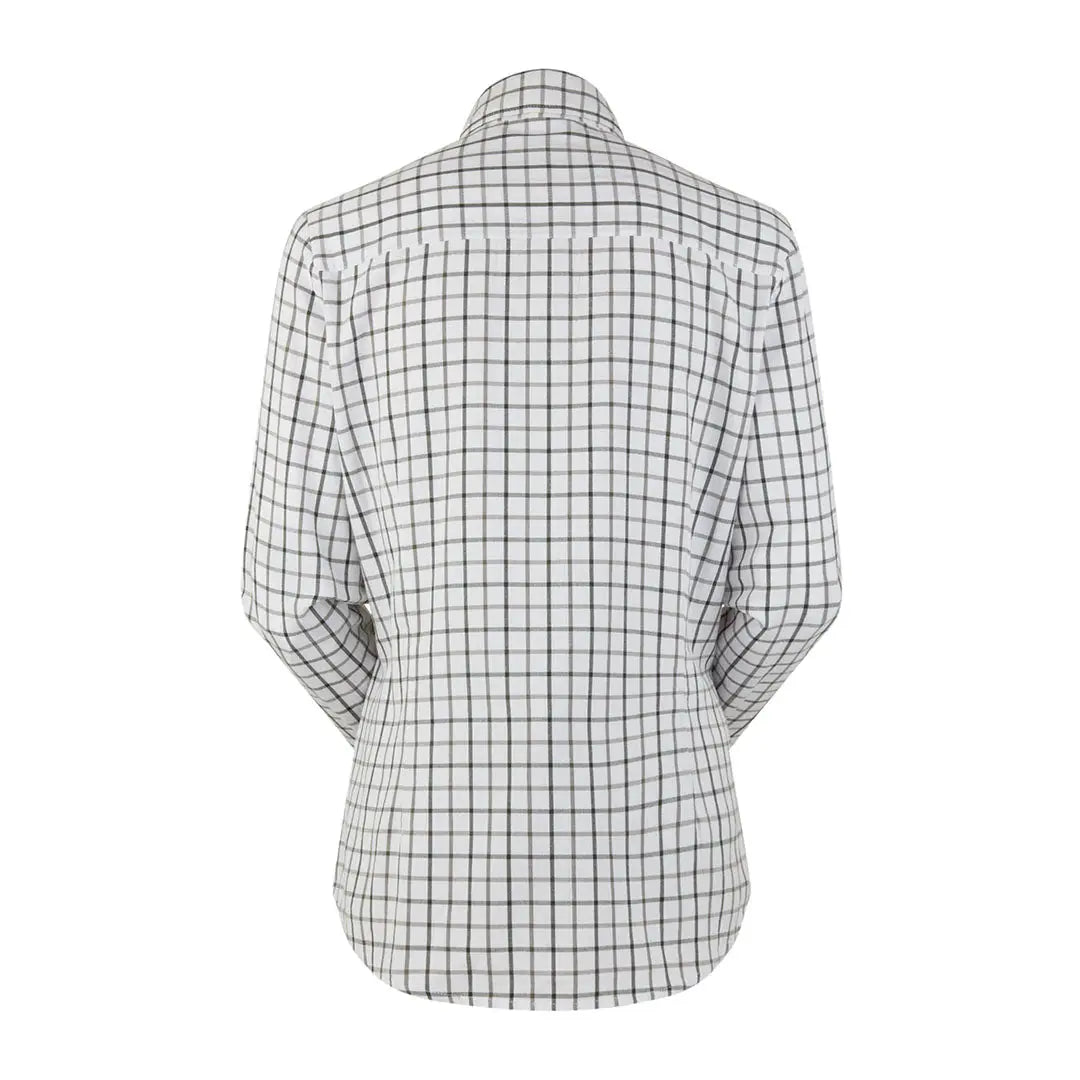 White and green checkered long-sleeved Ridgeline Womens Sedgebrook Shirt for stylish comfort