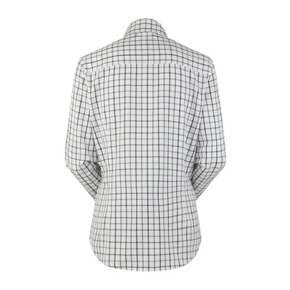 White and green checkered long-sleeved Ridgeline Womens Sedgebrook Shirt for stylish comfort