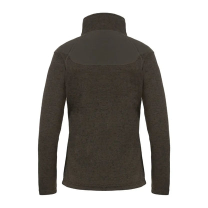 Dark green Rovince Womens Coarse Fleece jacket with a high collar and long sleeves