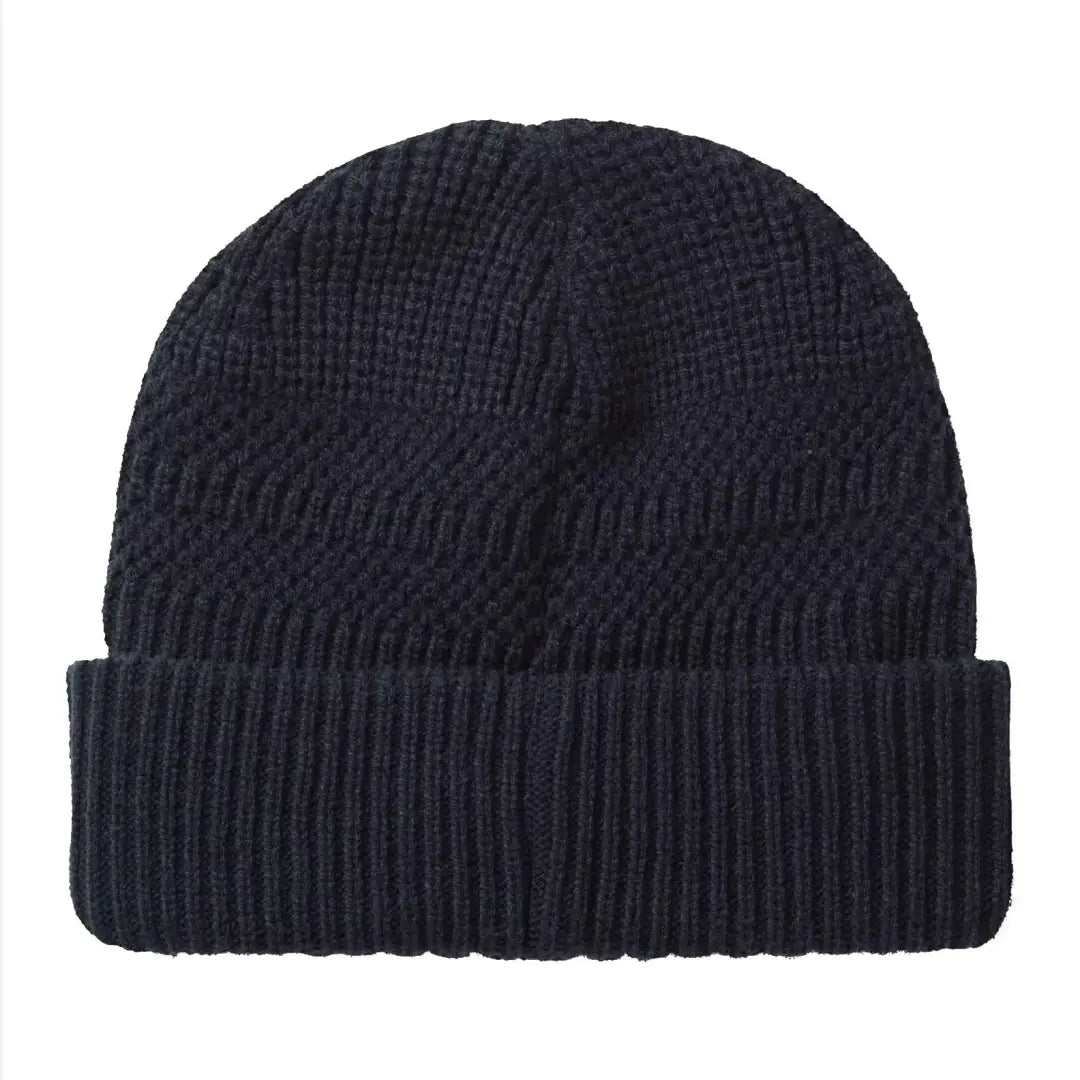 Navy blue knit roll cuff beanie with ribbed cuff from Sealskinz Gressenhall collection