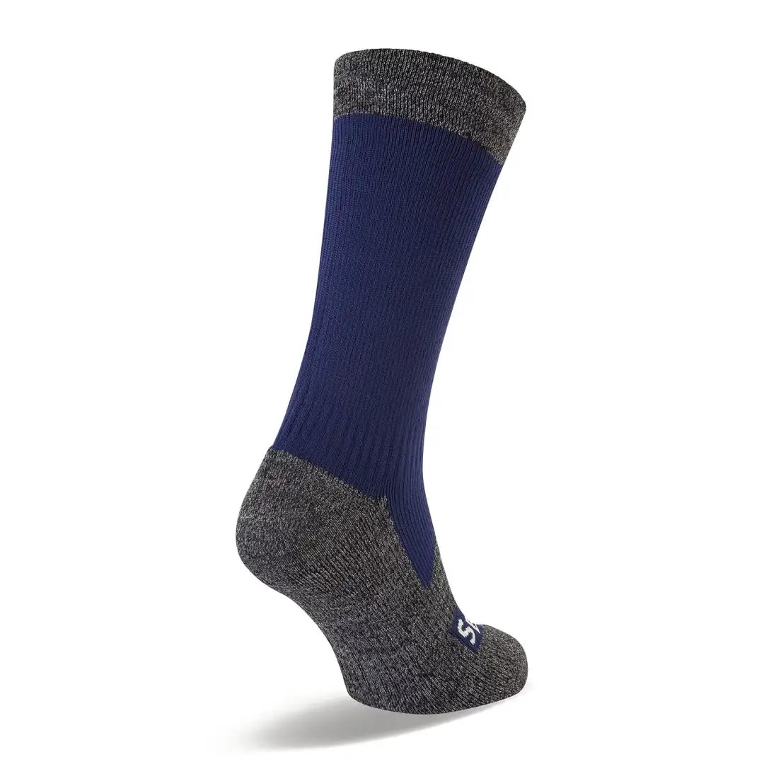 Blue and gray Sealskinz Raynham Waterproof Socks for outdoor adventures