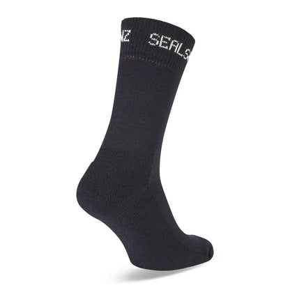 Black Sealskinz Suffield Solo Merino Liner Sock for country clothing and outdoor hunting