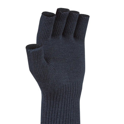 Dark blue fingerless knit glove from Sealskinz for country clothing and outdoor hunting