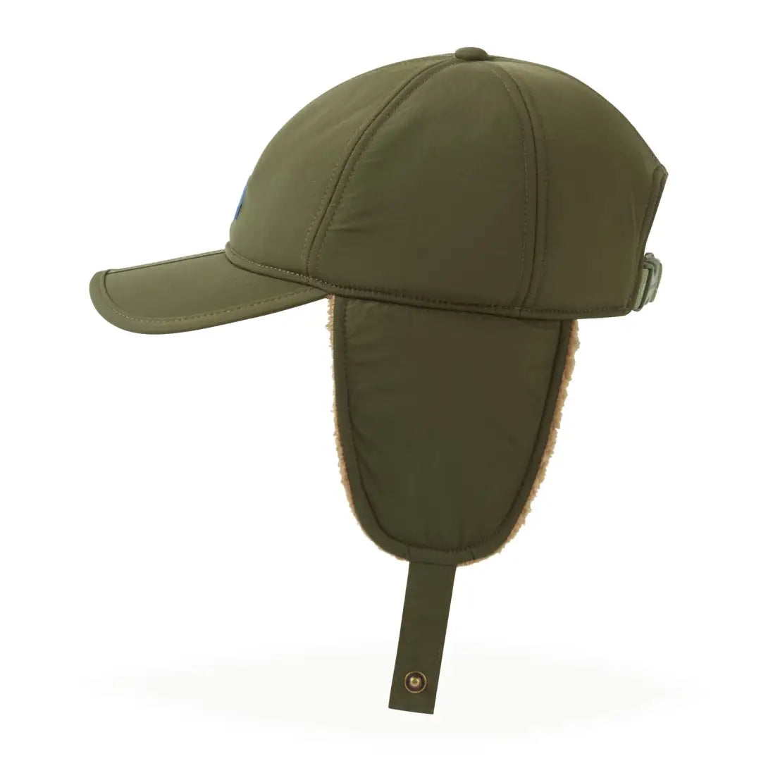 Olive green Sealskinz Upton trapper hat with ear warmer, perfect for hunting and country clothing