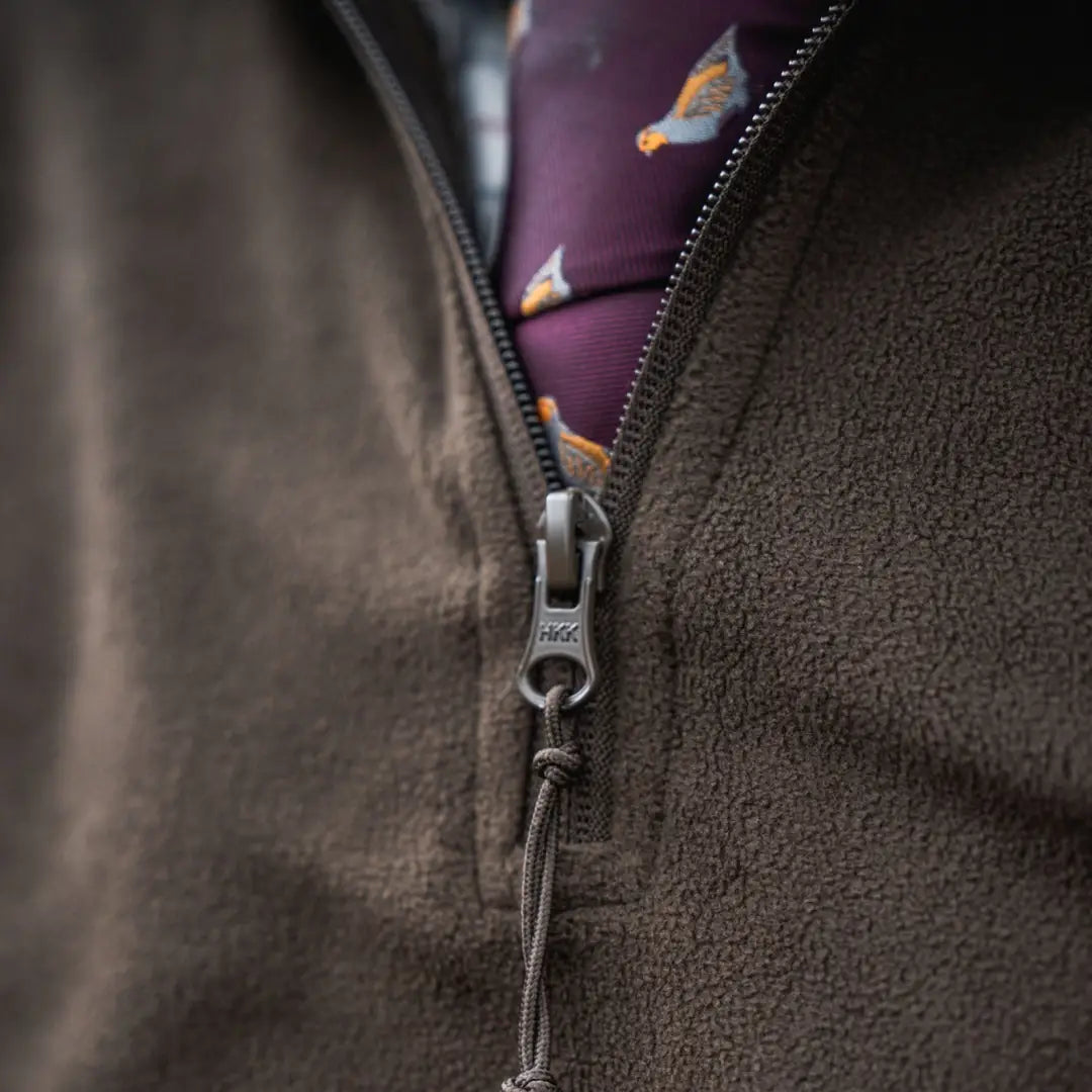 Brown fleece jacket with zipper from Seeland Benjamin Half Zip Fleece collection