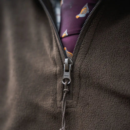 Brown fleece jacket with zipper from Seeland Benjamin Half Zip Fleece collection