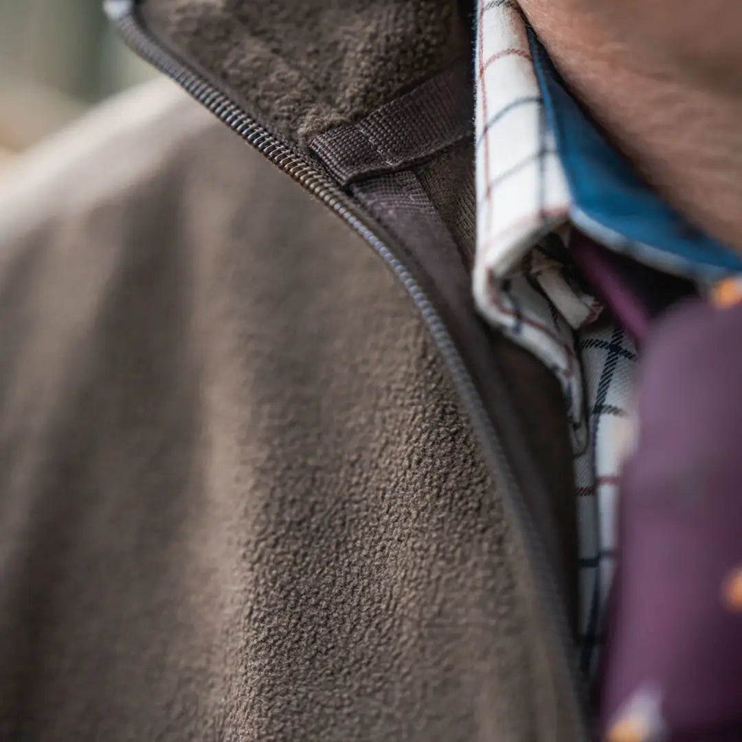 Brown fleece jacket with zipper from Seeland Benjamin Half Zip Fleece collection