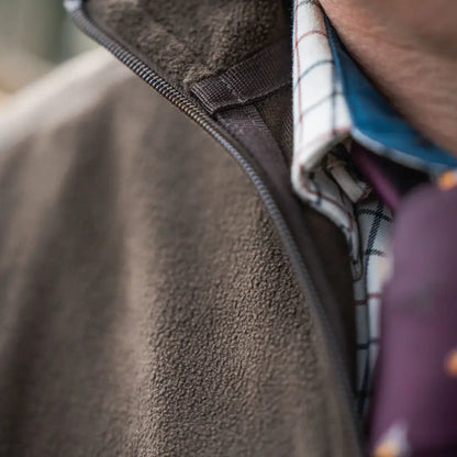 Brown fleece jacket with zipper from Seeland Benjamin Half Zip Fleece collection