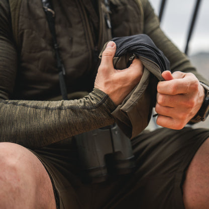 Olive green and black zippered pouch for Seeland Birch Zip-Off Trousers, great for outdoors