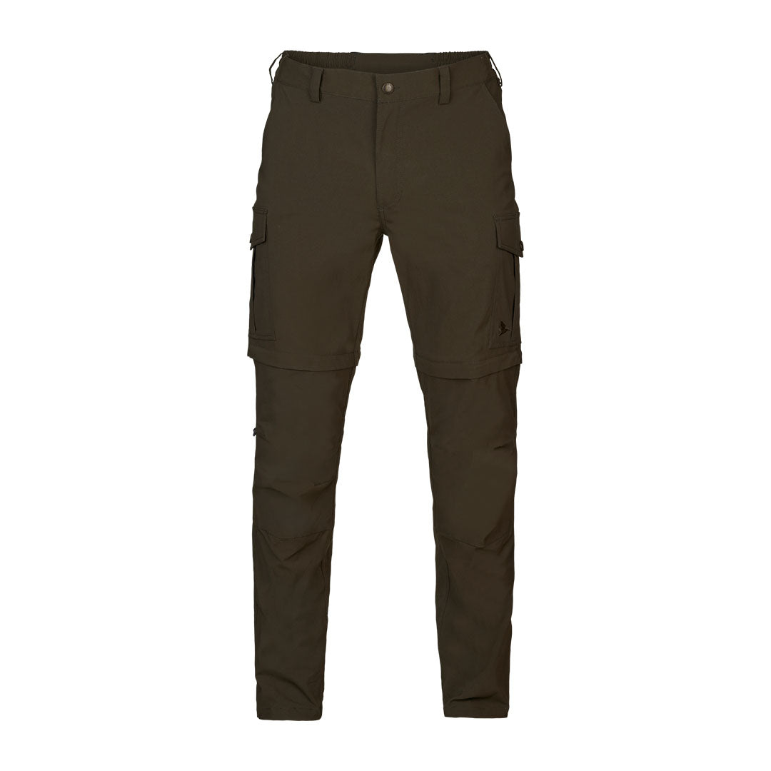 Olive green convertible cargo pants from Seeland, perfect for country clothing and outdoors