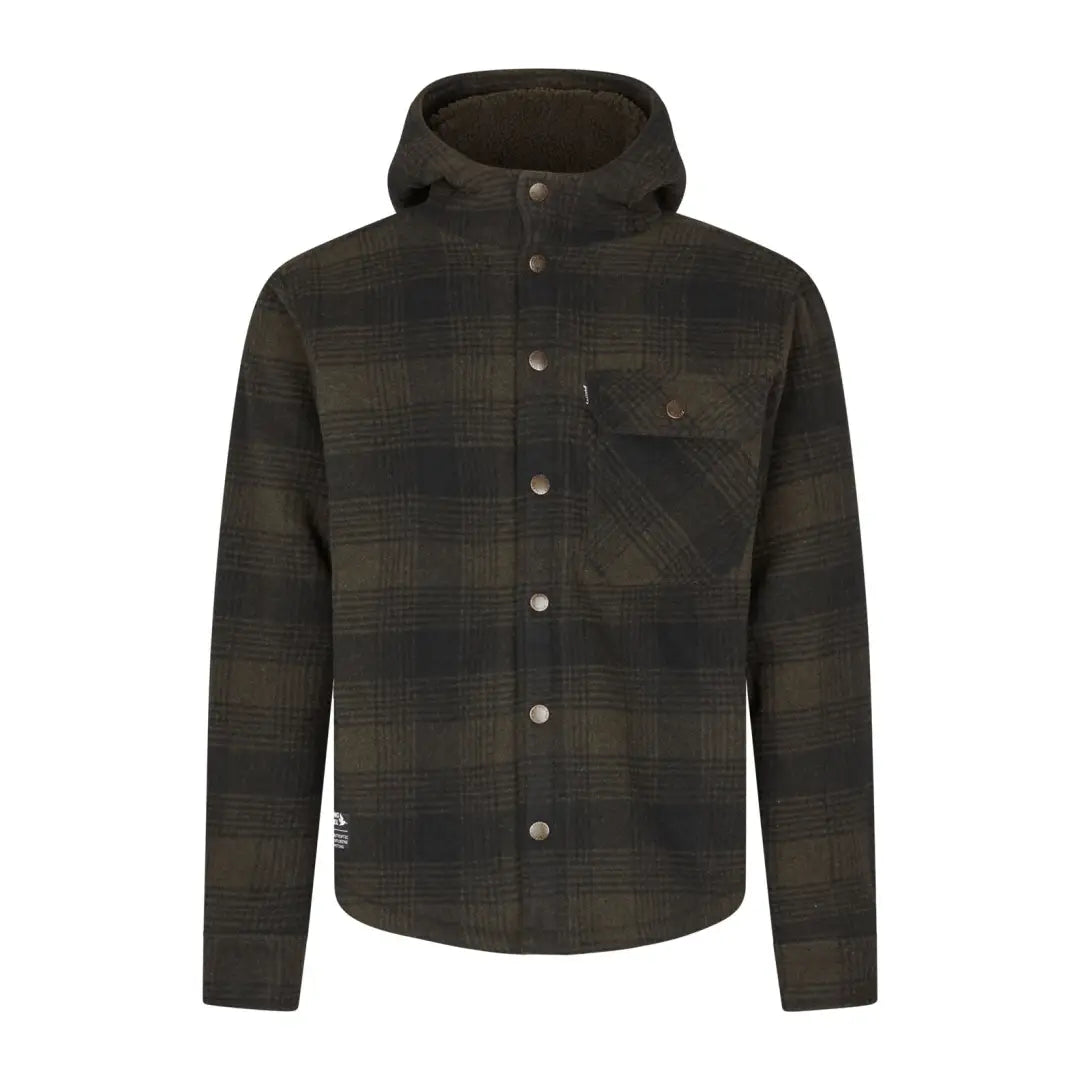 Plaid hooded shirt jacket showing the Canada Yukon Jacket style perfect for outdoor adventures