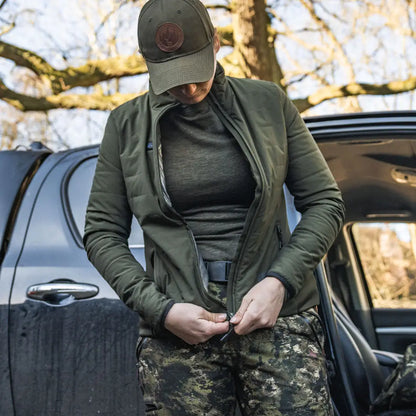 Olive green Seeland Celsius Aia Womens Heat Jacket perfect for cold weather outdoor adventures