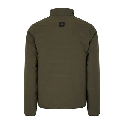 Olive green Seeland Celsius Heat Jacket with high collar and logo patch