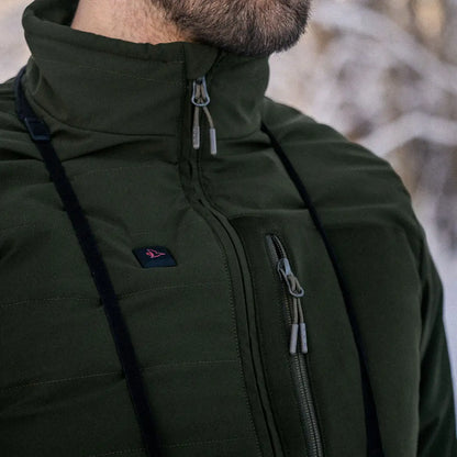 Dark green Seeland Celsius Heat Jacket with zippered pockets for ultimate warmth