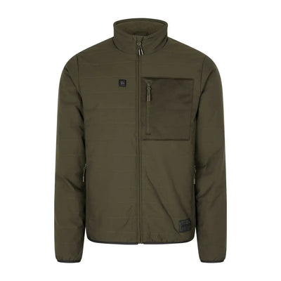 Olive green Seeland Celsius Heat Jacket with a chest pocket and high collar