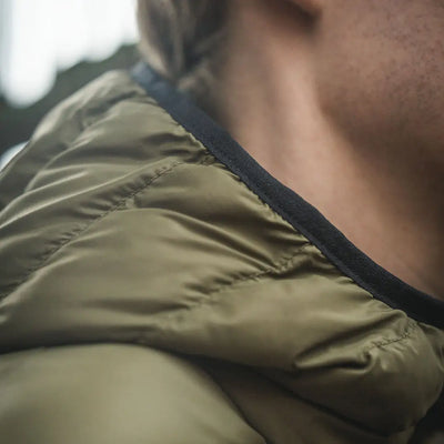 Olive green Seeland Fahrenheit jacket with quilted design and synthetic insulation