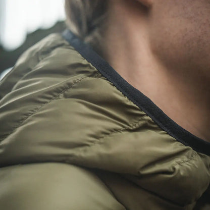 Olive green Seeland Fahrenheit jacket with quilted design and synthetic insulation