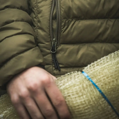 Olive green Seeland Fahrenheit puffer jacket with synthetic insulation and YKK zippers