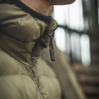 Olive green Seeland Fahrenheit jacket with synthetic insulation and YKK zippers