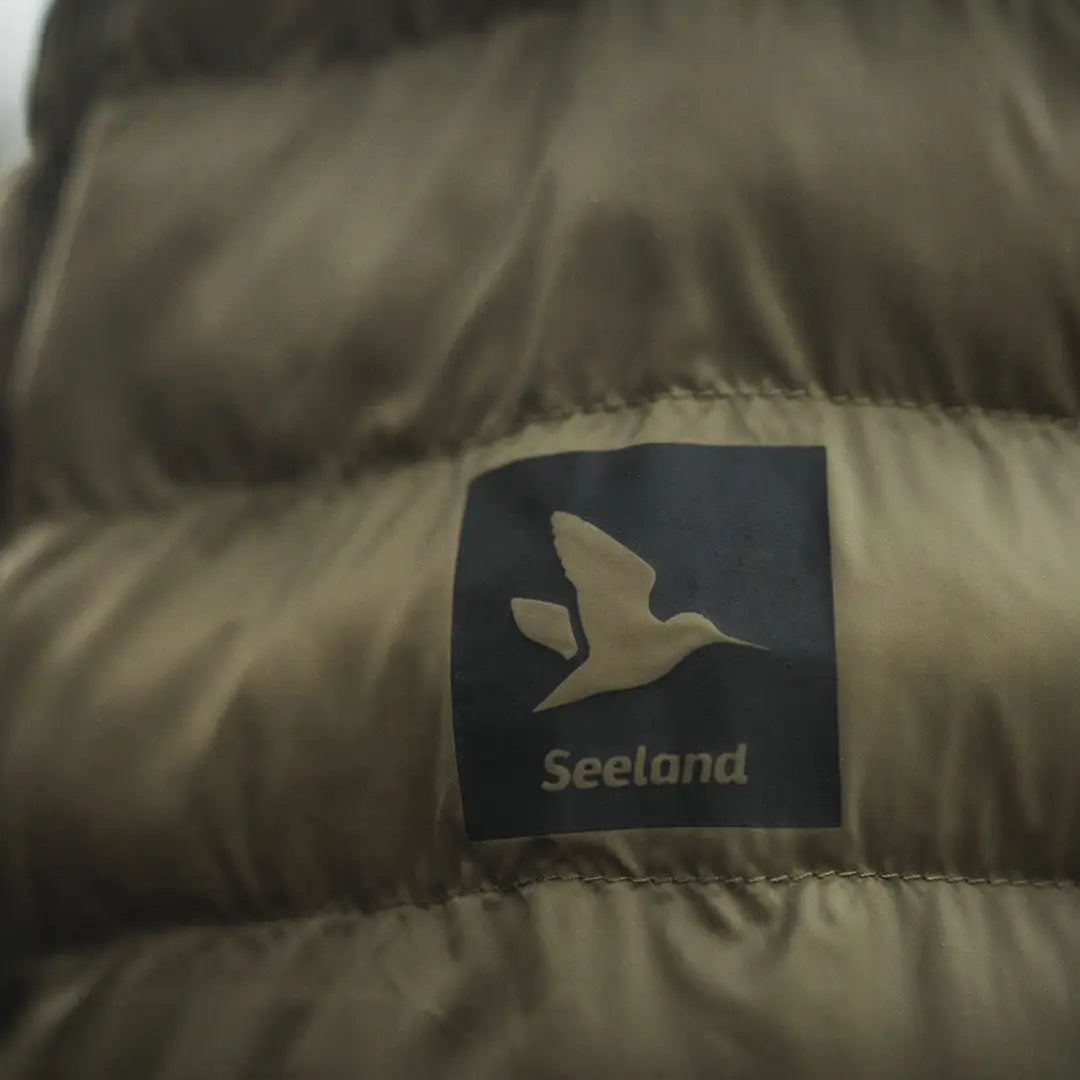 Seeland Fahrenheit padded olive jacket with logo featuring synthetic insulation and YKK zippers