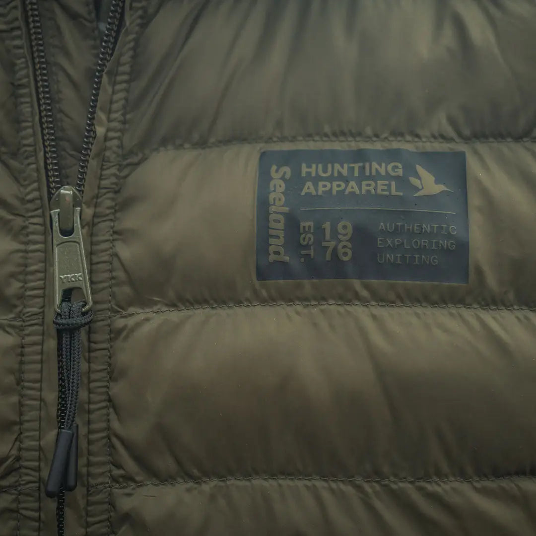 Olive green Puffer jacket from Seeland Fahrenheit Waistcoat for country clothing and hunting outdoors