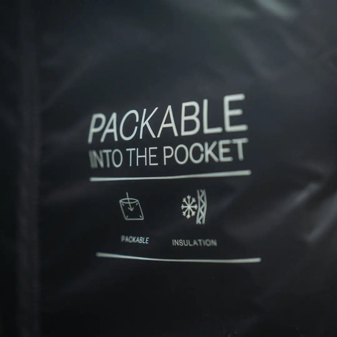Packable insulation label on Seeland Fahrenheit Waistcoat for hunting and country clothing