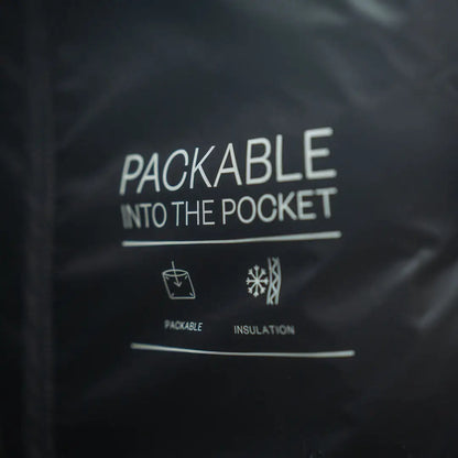 Packable insulation label on Seeland Fahrenheit Waistcoat for hunting and country clothing
