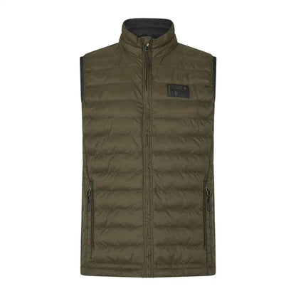 Olive green puffer vest showing Seeland Fahrenheit Waistcoat for country clothing hunting gear