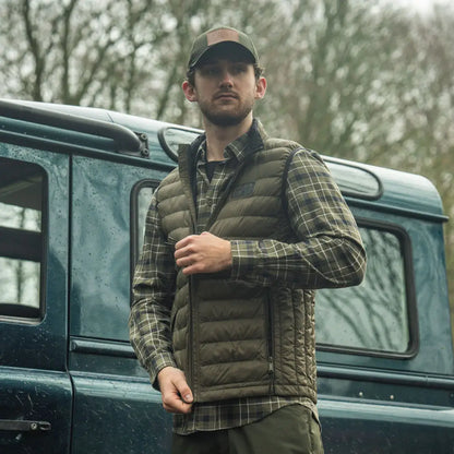 Olive green puffer vest Seeland Fahrenheit Waistcoat perfect for country clothing and hunting