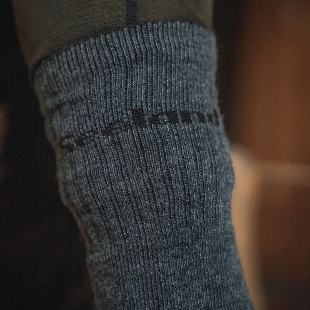 Gray wool sock from Seeland Field Heavy Merino Sock for durable heavy field wear