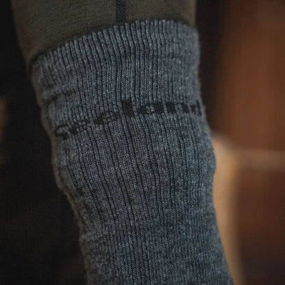 Gray wool sock from Seeland Field Heavy Merino Sock for durable heavy field wear