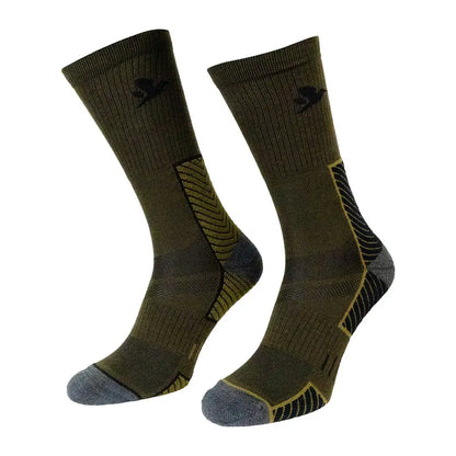 Olive green Seeland Field Merino Socks for hunting and country clothing, 2Pack