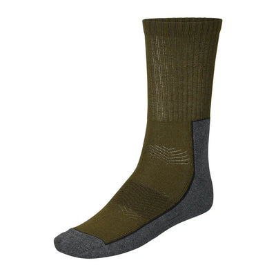 Olive green and gray Seeland Field Sock 3Pack ideal for hunting and outdoors country clothing