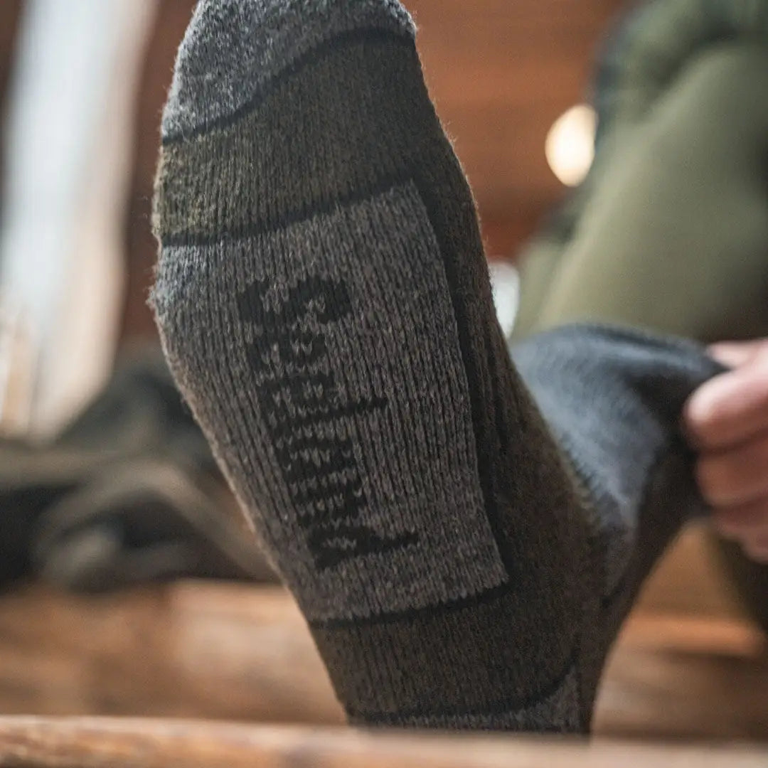Gray wool field thermo socks from Seeland Field Thermo Sock 2Pack for cold weather