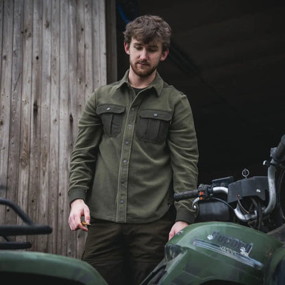 Olive green Gust Fleece Shirt, Seeland Gust Fleece Shirt, casual fleece shirt for men