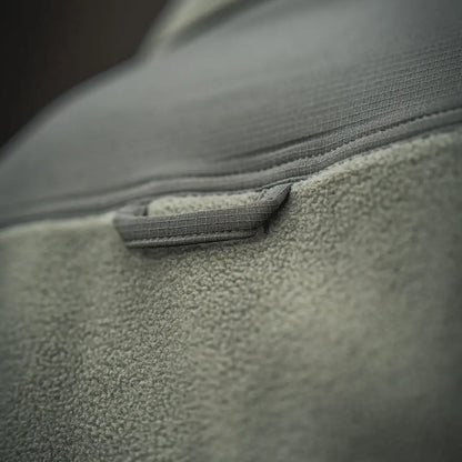 Close-up of Seeland Gust Fleece Shirt showing soft gray fleece fabric