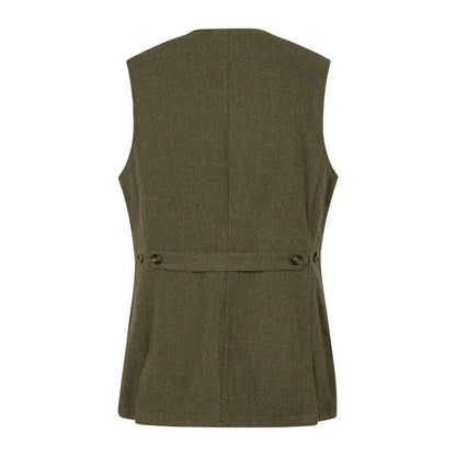 Olive green sleeveless vest with back belt detail, perfect Seeland Hillside Harriet Waistcoat