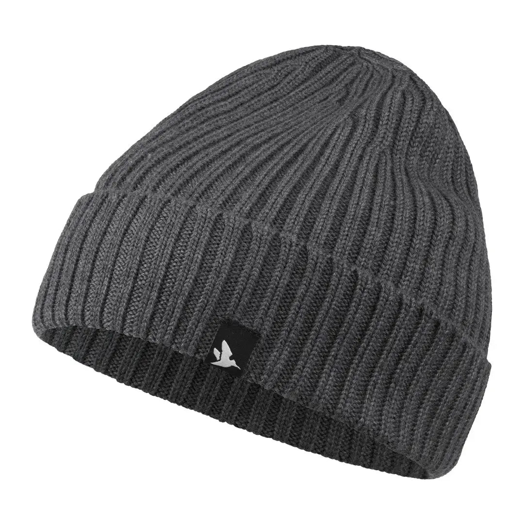 Gray ribbed knit beanie perfect for winter – Seeland Norite Beanie style