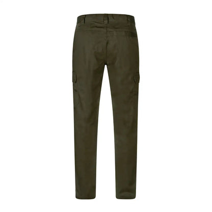 Olive green Seeland Oak Trousers featuring side pockets for style and convenience