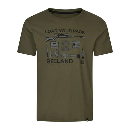 Olive green Seeland Packing T-Shirt perfect for country clothing lovers and outdoor hunting trips