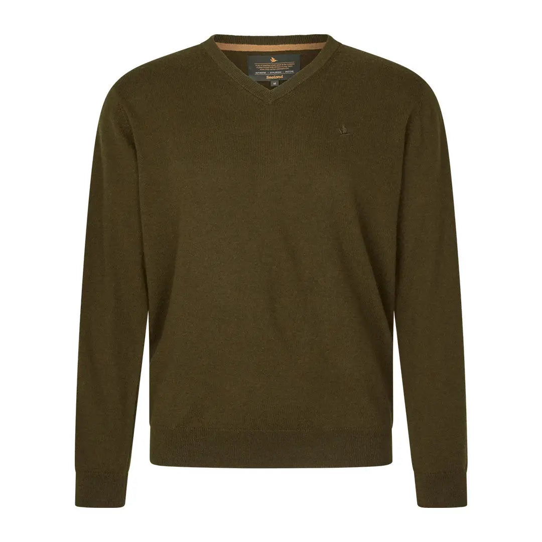 Olive green Seeland Pine V-Neck Pullover perfect for country clothing and hunting style