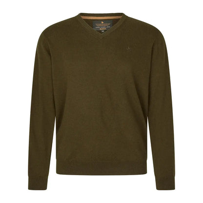 Olive green Seeland Pine V-Neck Pullover perfect for country clothing and hunting style