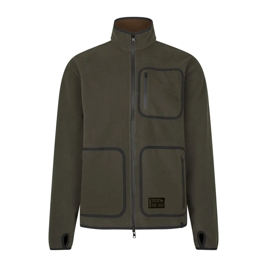 Olive green Seeland Rogue Solid Reversible Fleece Jacket for outdoor adventures