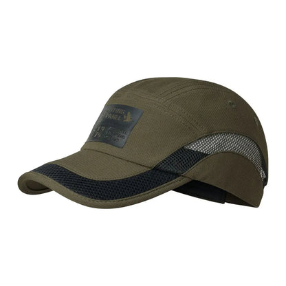 Olive green Selous Cap with mesh accents for stylish country clothing and hunting gear