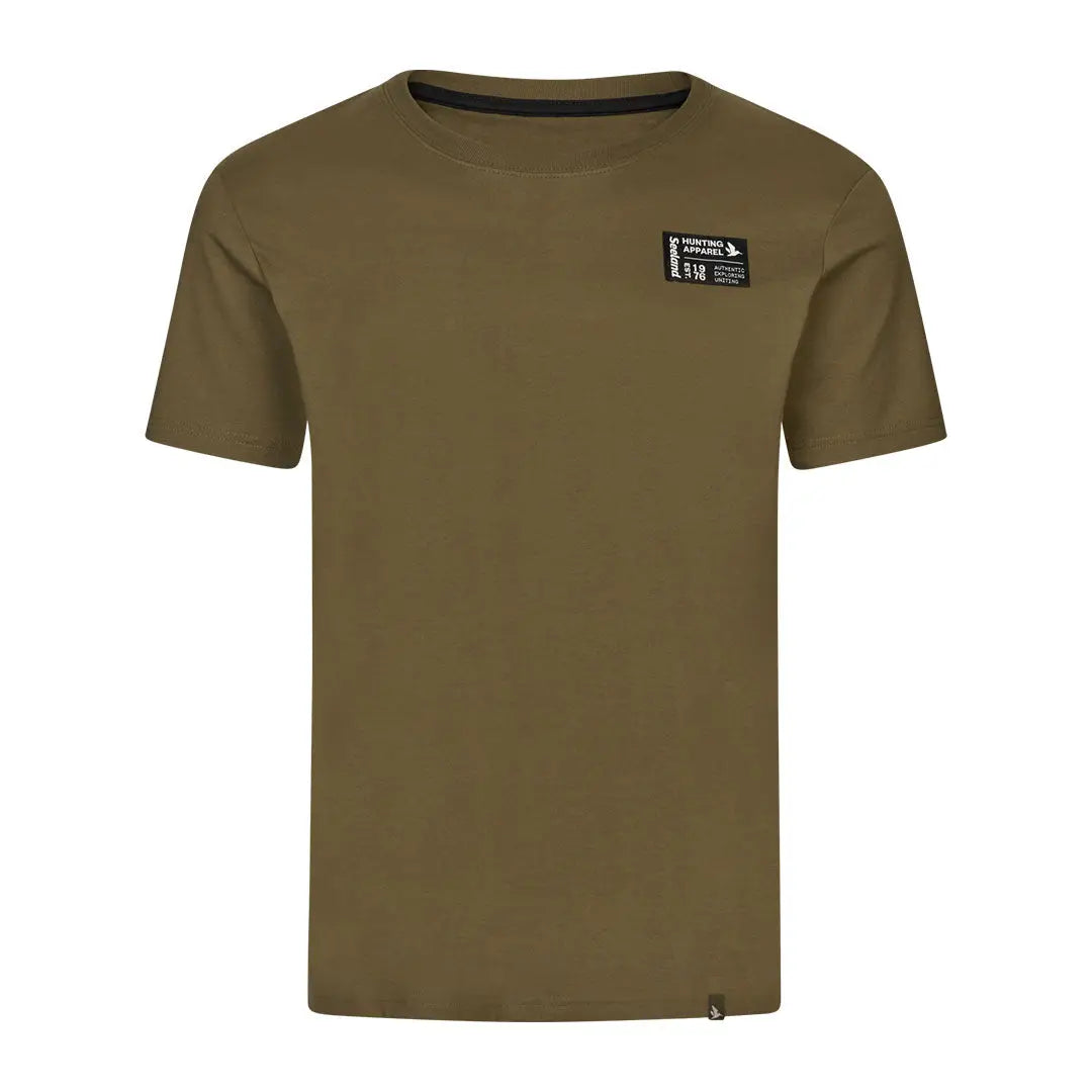 Olive green short-sleeve Seeland Striker T-Shirt for country clothing and hunting adventures